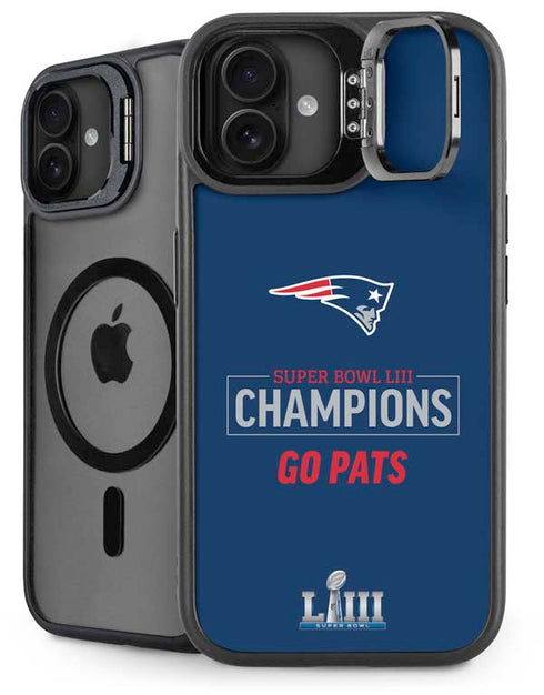 NFL Super Bowl LIII Champions Go Pats iPhone 16 Plus Kickstand Case