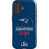 NFL Super Bowl LIII Champions Go Pats iPhone 16 Plus Magsafe Impact Case