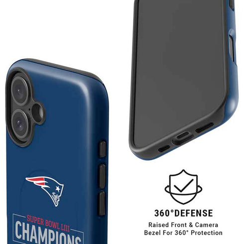 NFL Super Bowl LIII Champions Go Pats iPhone 16 Plus Magsafe Impact Case