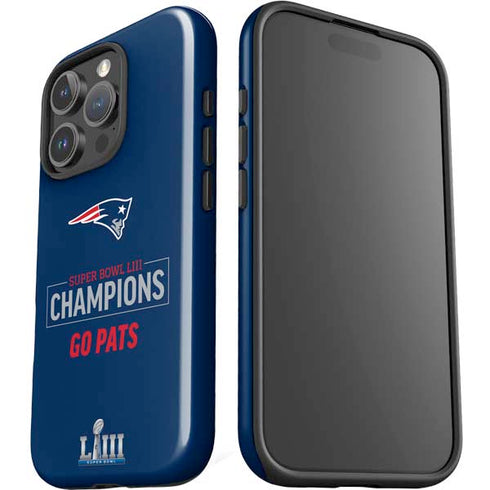 NFL Super Bowl LIII Champions Go Pats iPhone 16 Pro Max Impact Case