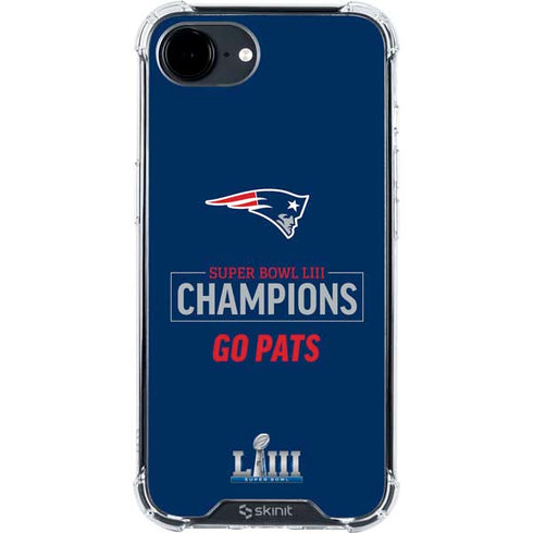 NFL Super Bowl LIII Champions Go Pats iPhone 16e Clear Case