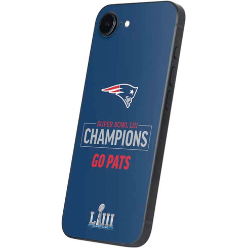 NFL Super Bowl LIII Champions Go Pats iPhone 16e Skin