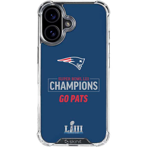 NFL Super Bowl LIII Champions Go Pats iPhone 17 Clear Case