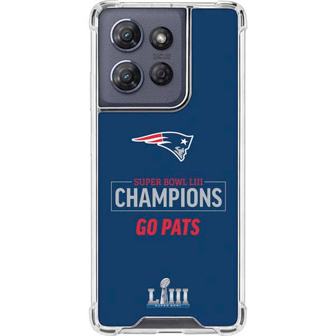NFL Super Bowl LIII Champions Go Pats Moto G Power 5G (2025) Clear Case
