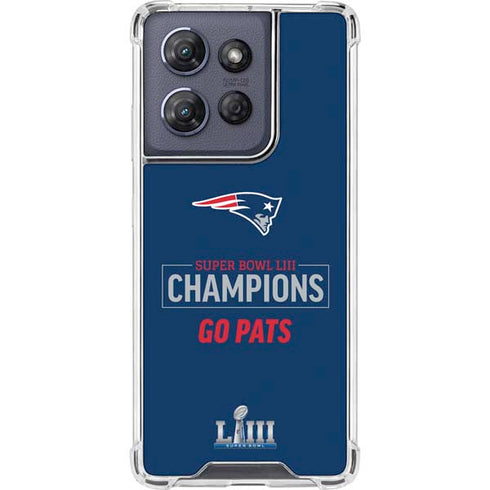 NFL Super Bowl LIII Champions Go Pats Moto G Stylus 5G (2025) Clear Case