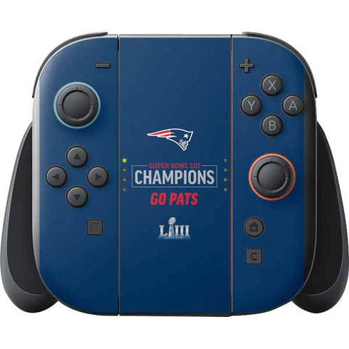 NFL Super Bowl LIII Champions Go Pats Nintendo Switch 2 (2025) with Joy-Con Skin