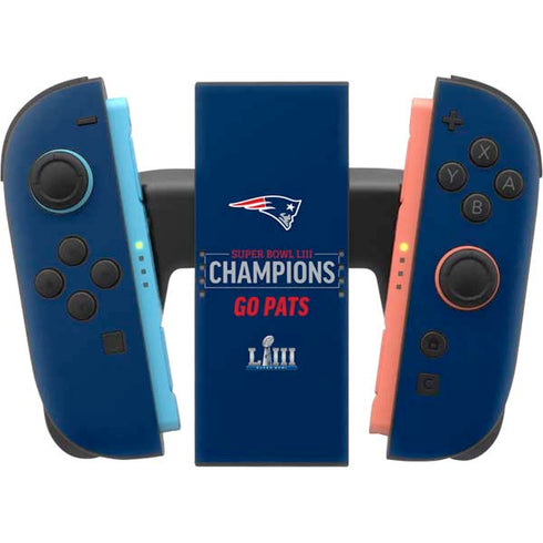 NFL Super Bowl LIII Champions Go Pats Nintendo Switch 2 (2025) Joy-Con Controller Skin