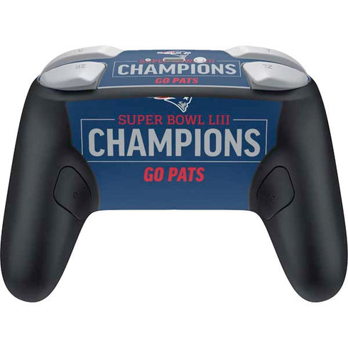 NFL Super Bowl LIII Champions Go Pats Nintendo Switch 2 (2025) Pro Controller Skin