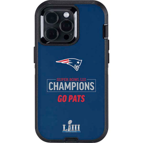NFL Super Bowl LIII Champions Go Pats Otterbox Defender iPhone Skin