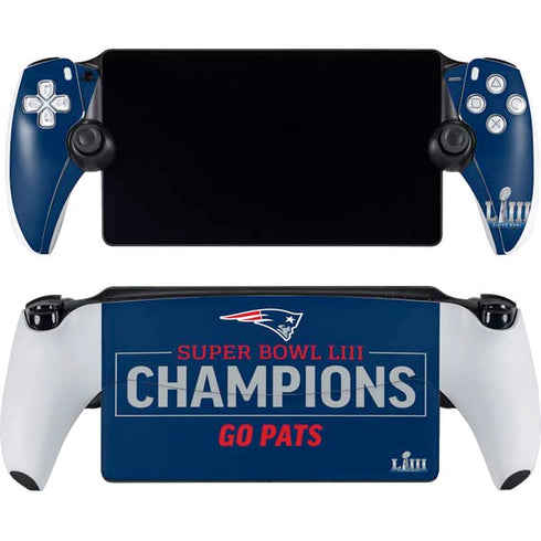 NFL Super Bowl LIII Champions Go Pats PlayStation Portal Remote Player Skin