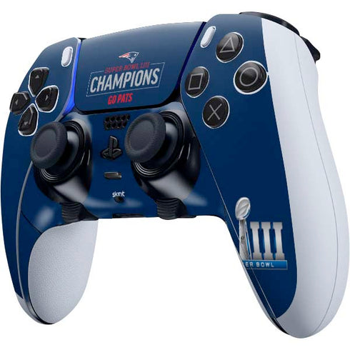 NFL Super Bowl LIII Champions Go Pats PS5 DualSense Edge Pro Controller Skin