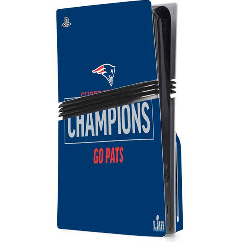 NFL Super Bowl LIII Champions Go Pats PS5 Pro Disk Console Skin