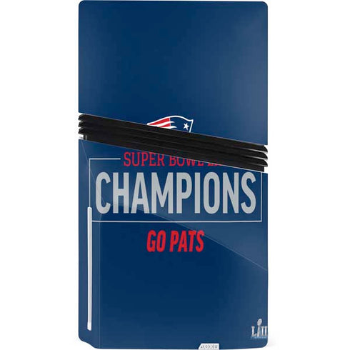 NFL Super Bowl LIII Champions Go Pats PS5 Pro Disk Console Skin