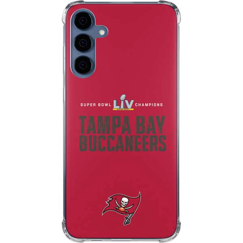 NFL Super Bowl LV Champions Tampa Bay Buccaneers Galaxy A35 5G Clear Case