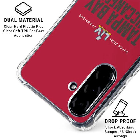 NFL Super Bowl LV Champions Tampa Bay Buccaneers Galaxy A36 5G Clear Case