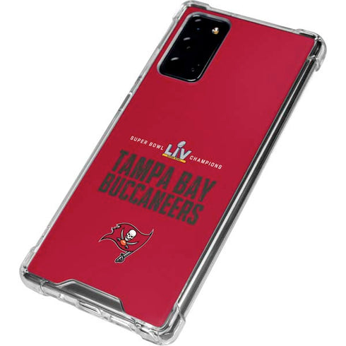 NFL Super Bowl LV Champions Tampa Bay Buccaneers Galaxy Note20 5G Clear Case