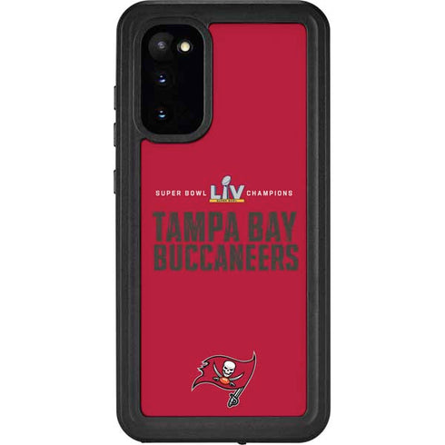 NFL Super Bowl LV Champions Tampa Bay Buccaneers Galaxy S20 Waterproof Case