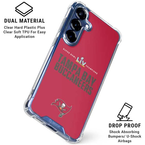 NFL Super Bowl LV Champions Tampa Bay Buccaneers Galaxy S25 Plus Clear Case