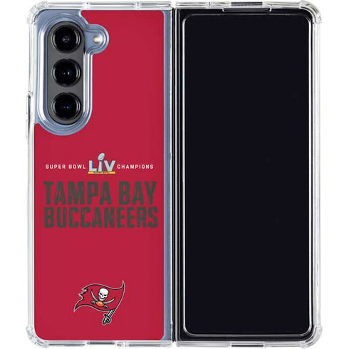 NFL Super Bowl LV Champions Tampa Bay Buccaneers Galaxy Z Fold5 5G Clear Case