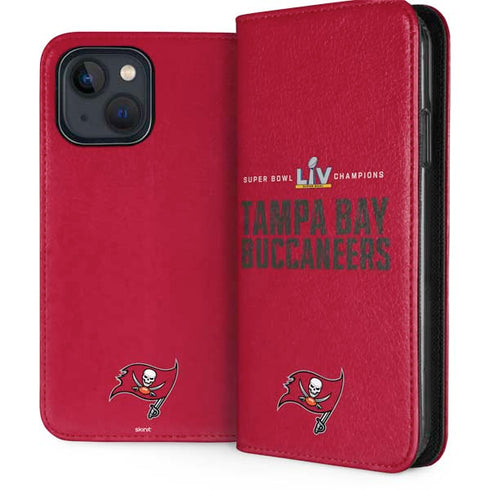 NFL Super Bowl LV Champions Tampa Bay Buccaneers iPhone 15 Plus Folio Case