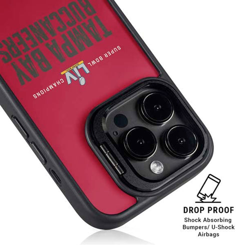 NFL Super Bowl LV Champions Tampa Bay Buccaneers iPhone 15 Pro Kickstand Case