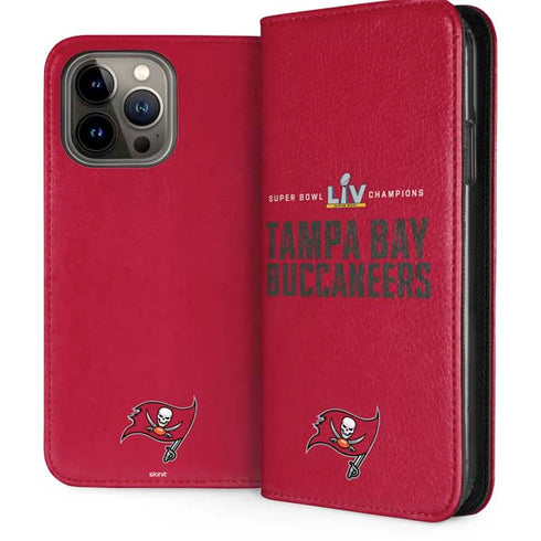 NFL Super Bowl LV Champions Tampa Bay Buccaneers iPhone 15 Pro Max Folio Case