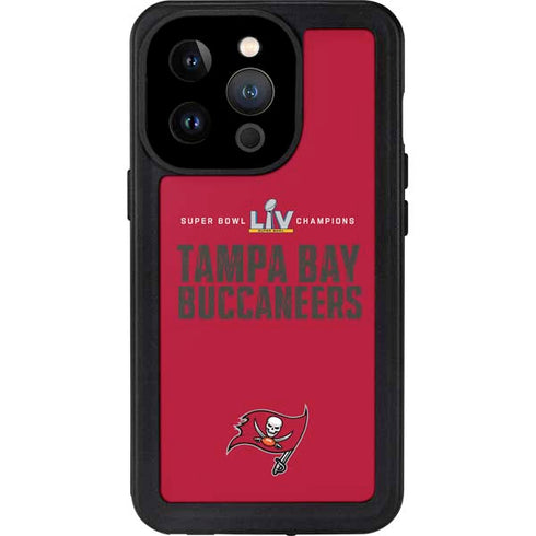 NFL Super Bowl LV Champions Tampa Bay Buccaneers iPhone 15 Pro Waterproof Case