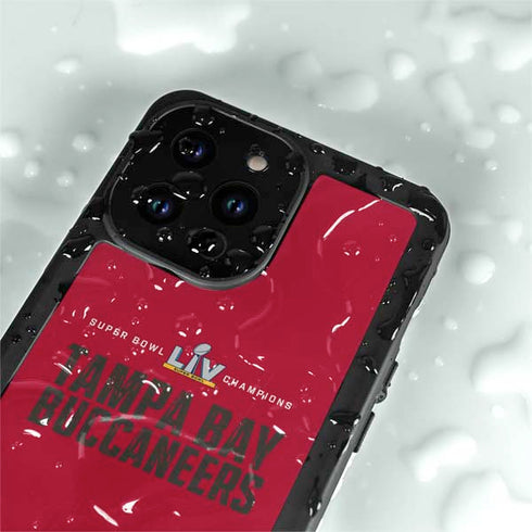 NFL Super Bowl LV Champions Tampa Bay Buccaneers iPhone 15 Pro Waterproof Case