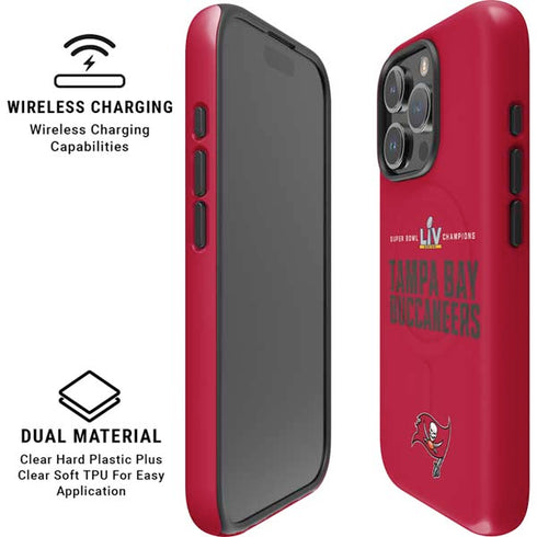 NFL Super Bowl LV Champions Tampa Bay Buccaneers iPhone 16 Pro Max Magsafe Impact Case