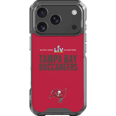 NFL Super Bowl LV Champions Tampa Bay Buccaneers iPhone 18 Pro Clear Case