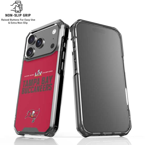NFL Super Bowl LV Champions Tampa Bay Buccaneers iPhone 18 Pro Clear Case