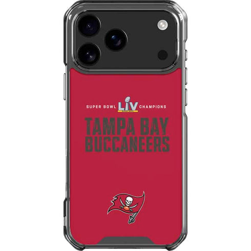 NFL Super Bowl LV Champions Tampa Bay Buccaneers iPhone 18 Pro Max Clear Case