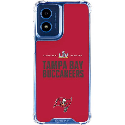 NFL Super Bowl LV Champions Tampa Bay Buccaneers Moto G 5G (2024) Clear Case
