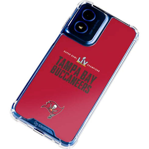 NFL Super Bowl LV Champions Tampa Bay Buccaneers Moto G 5G (2024) Clear Case