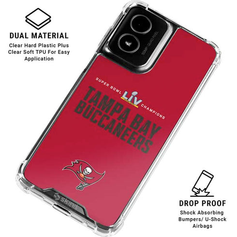 NFL Super Bowl LV Champions Tampa Bay Buccaneers Moto G Power 5G (2024) Clear Case