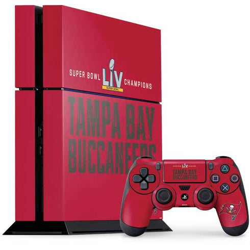 NFL Super Bowl LV Champions Tampa Bay Buccaneers PS4 Console and Controller Bundle Skin
