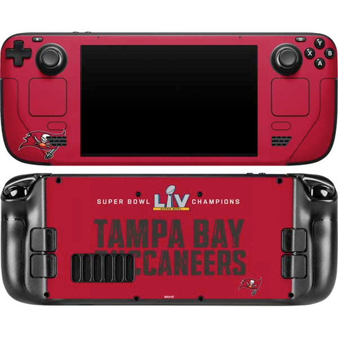 NFL Super Bowl LV Champions Tampa Bay Buccaneers Steam Deck Handheld Gaming Computer OLED Skin