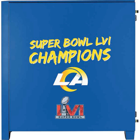 NFL Super Bowl LVI Champions Rams Corsair 4000D Tempered Glass Mid-Tower ATX Case Skin