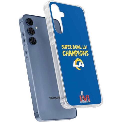 NFL Super Bowl LVI Champions Rams Galaxy A55 5G Clear Case