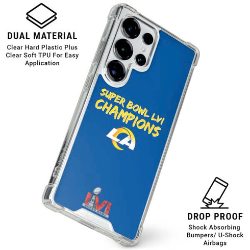 NFL Super Bowl LVI Champions Rams Galaxy S26 Ultra Clear Case