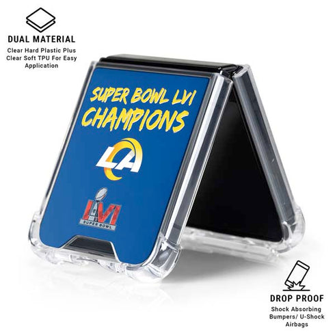 NFL Super Bowl LVI Champions Rams Galaxy Z Flip6 Clear Case
