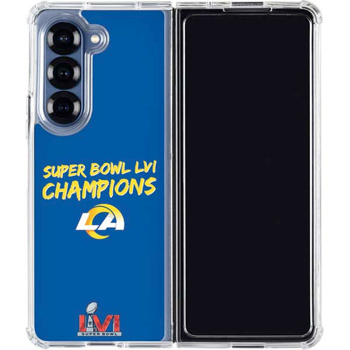 NFL Super Bowl LVI Champions Rams Galaxy Z Fold6 Clear Case