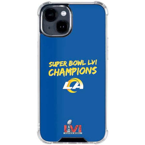 NFL Super Bowl LVI Champions Rams iPhone 15 Clear Case