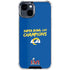 NFL Super Bowl LVI Champions Rams iPhone 15 Clear Case