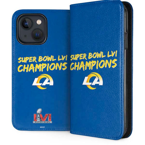 NFL Super Bowl LVI Champions Rams iPhone 15 Folio Case