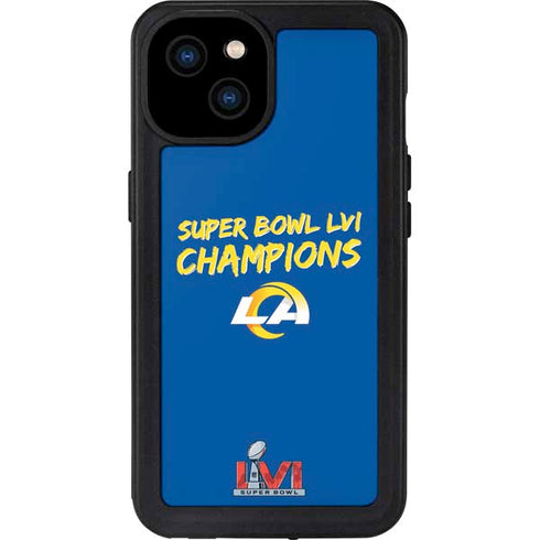 NFL Super Bowl LVI Champions Rams iPhone 15 Plus Waterproof Case