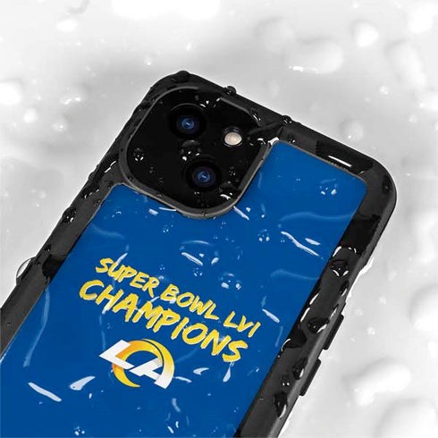 NFL Super Bowl LVI Champions Rams iPhone 15 Plus Waterproof Case