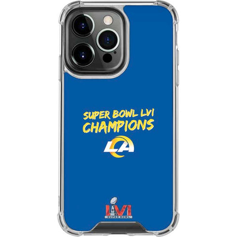 NFL Super Bowl LVI Champions Rams iPhone 16 Pro Clear Case