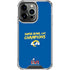 NFL Super Bowl LVI Champions Rams iPhone 16 Pro Clear Case