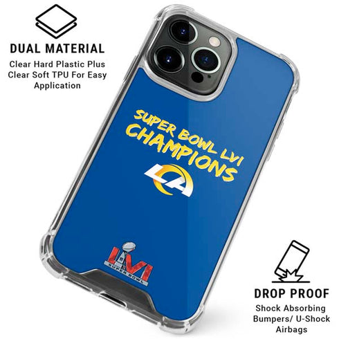 NFL Super Bowl LVI Champions Rams iPhone 16 Pro Clear Case